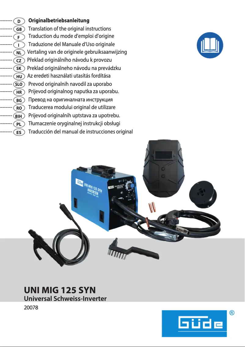 Page 1 de la notice Manuel utilisateur Güde 125 SYN