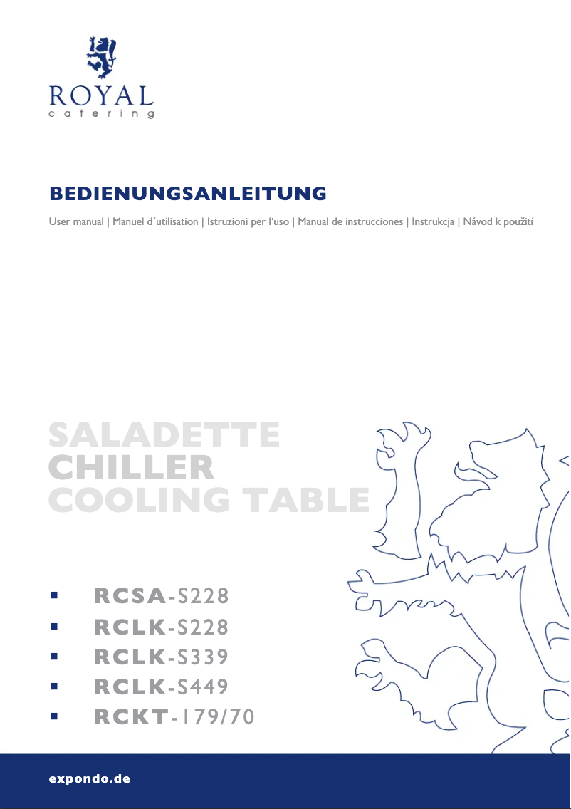 Page 1 de la notice Manuel utilisateur Royal Catering RCKT-179/70