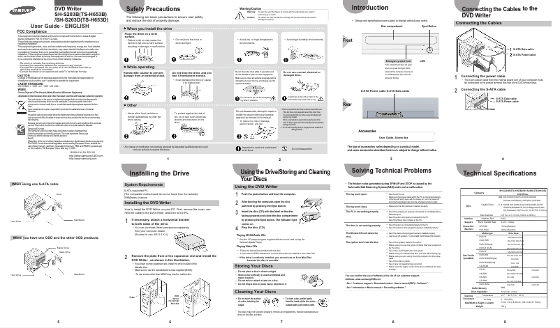 Page 1 de la notice Manuel utilisateur Samsung SM-308