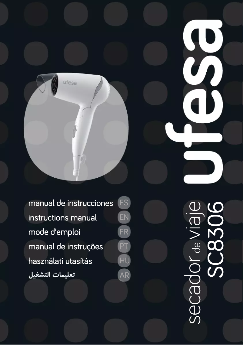 Page 1 de la notice Manuel d'utilisation et d'entretien Ufesa SC8306