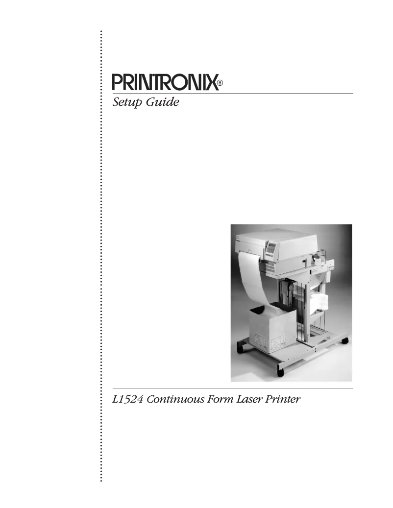 Page n°1 - Manuel utilisateur Printronix L1524