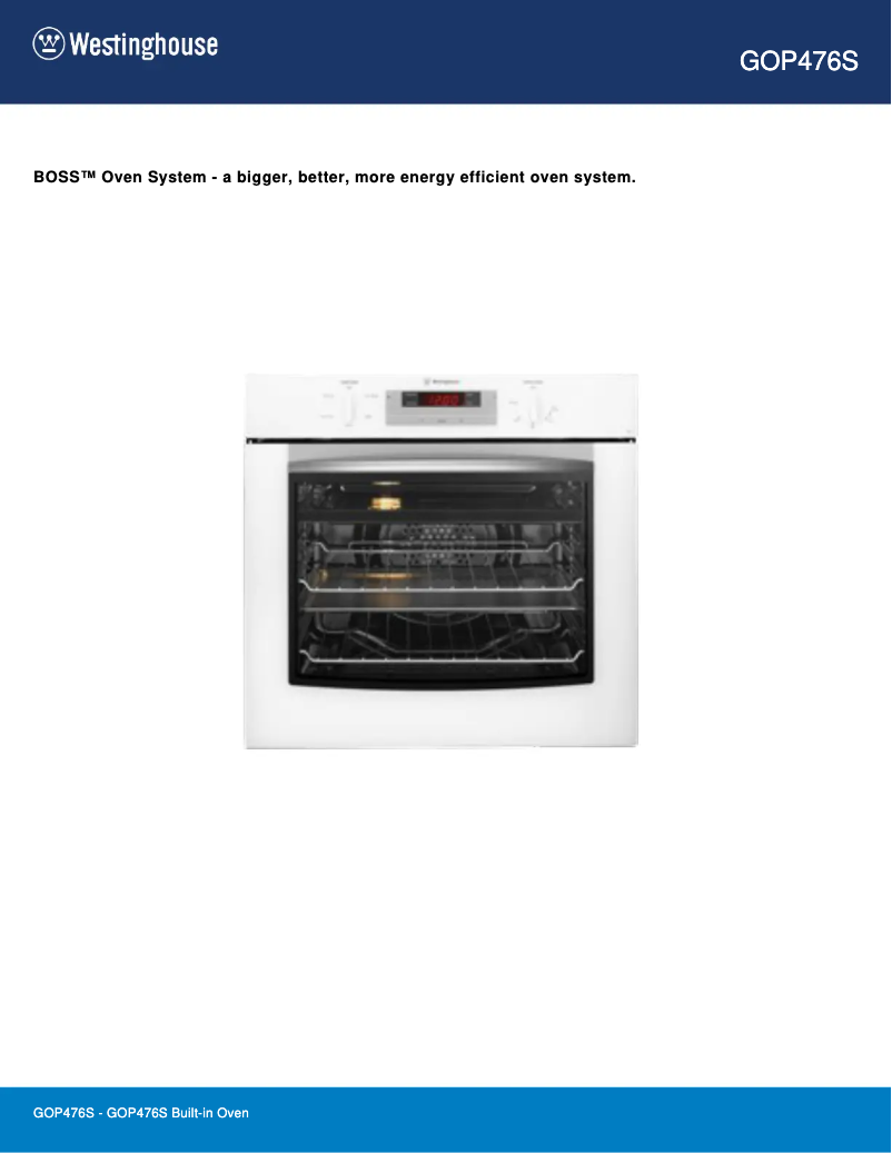 Image de la première page du manuel de l'appareil GOP476S