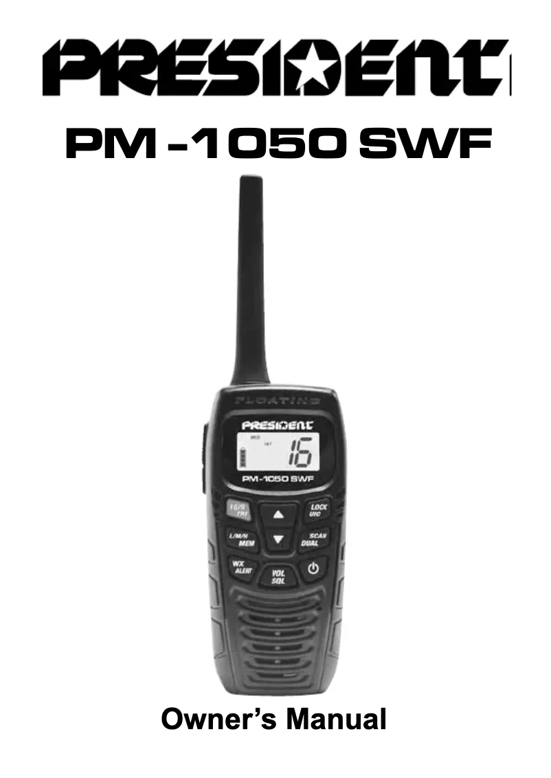 Page 1 de la notice Manuel utilisateur President PM-1050 SWF