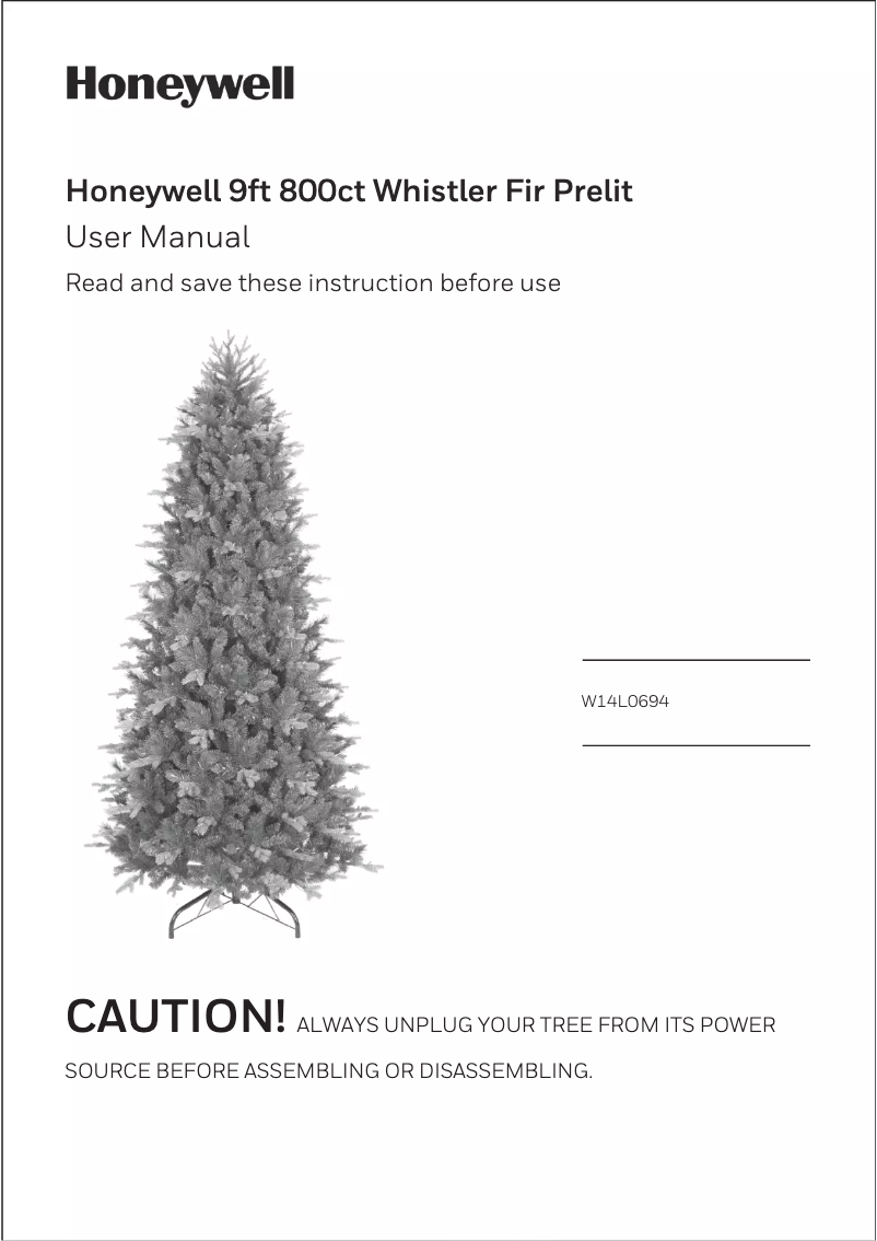 Image de la première page du manuel de l'appareil W14L0694