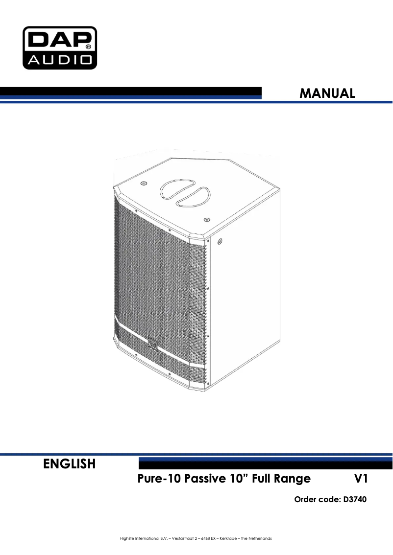 Image de la première page du manuel de l'appareil Pure-10