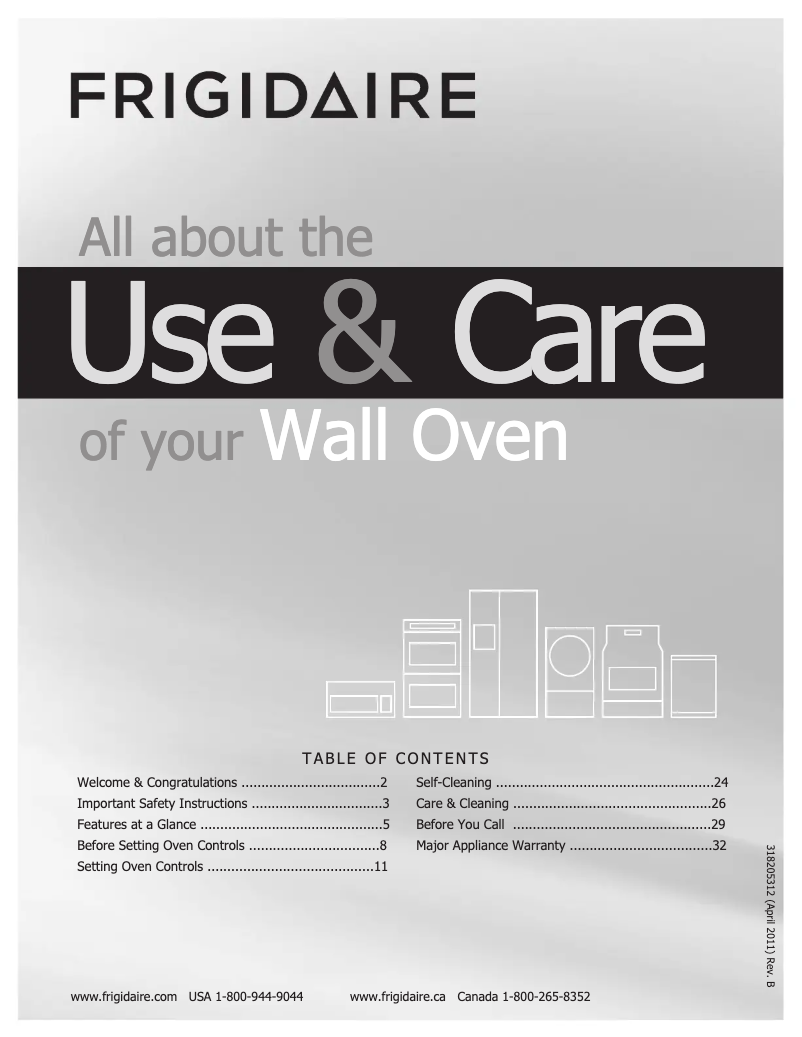Page n°1 - Manuel utilisateur Frigidaire FPEW3085KF