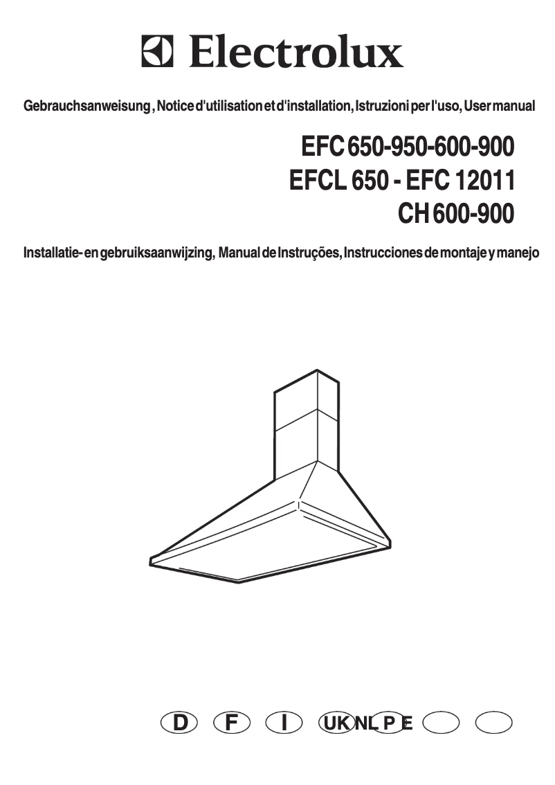 Page 1 de la notice Manuel utilisateur Electrolux EFC12011