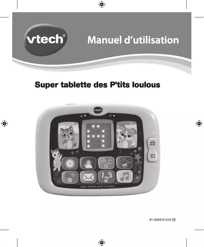 Page 1 de la notice Manuel utilisateur Vtech Super tablette des tout-petits Nina
