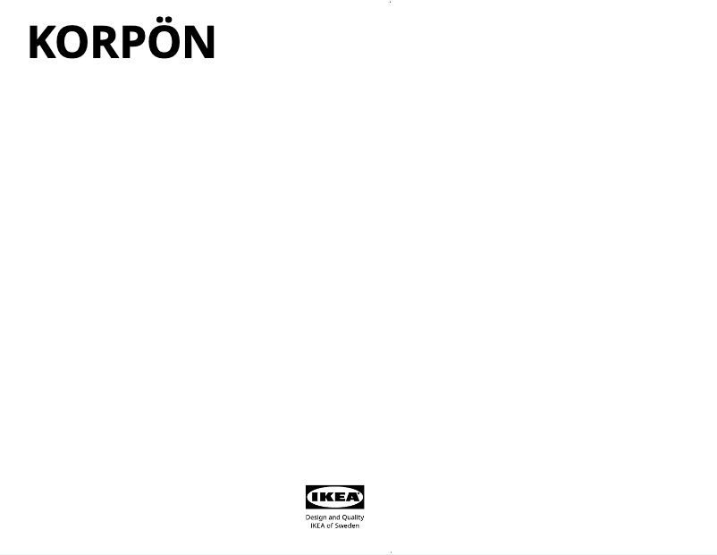 Imagen de la primera página del manual del dispositivo KORPÖN 802.852.40