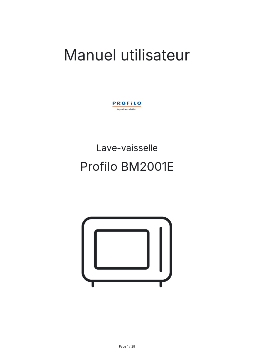 Image de la première page du manuel de l'appareil BM2001E