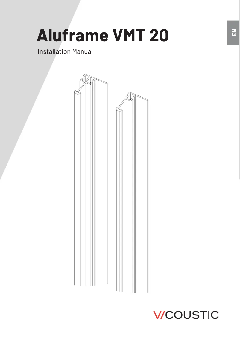 Page 1 de la notice Manuel utilisateur Vicoustic Aluframe VMT