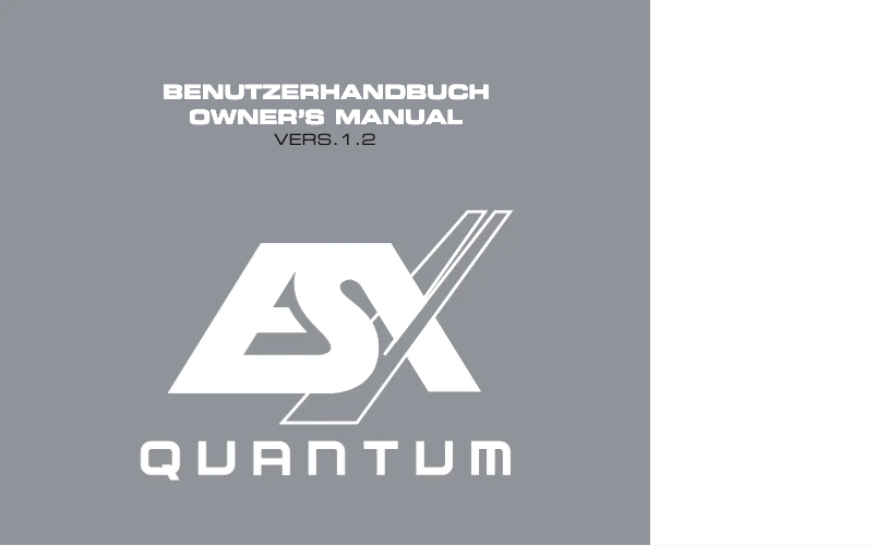 Page n°1 - Manuel utilisateur ESX Quantum QE1500.1
