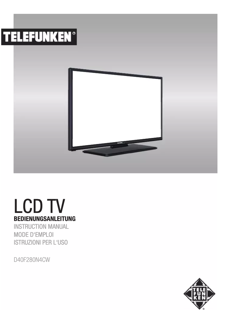 Image de la première page du manuel de l'appareil D40F280N4CW