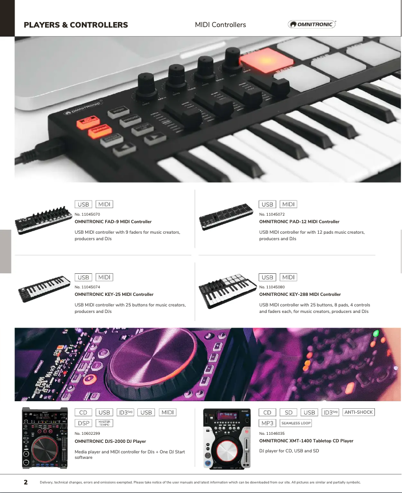 Page n°1 - Catalogue Omnitronic PAD-12