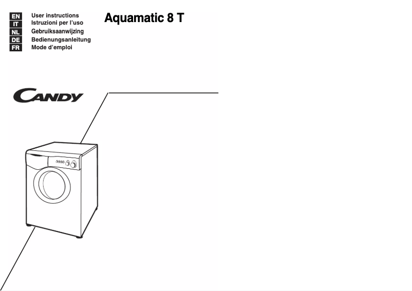 Page n°1 - Manuel utilisateur Candy Aquamatic 8T