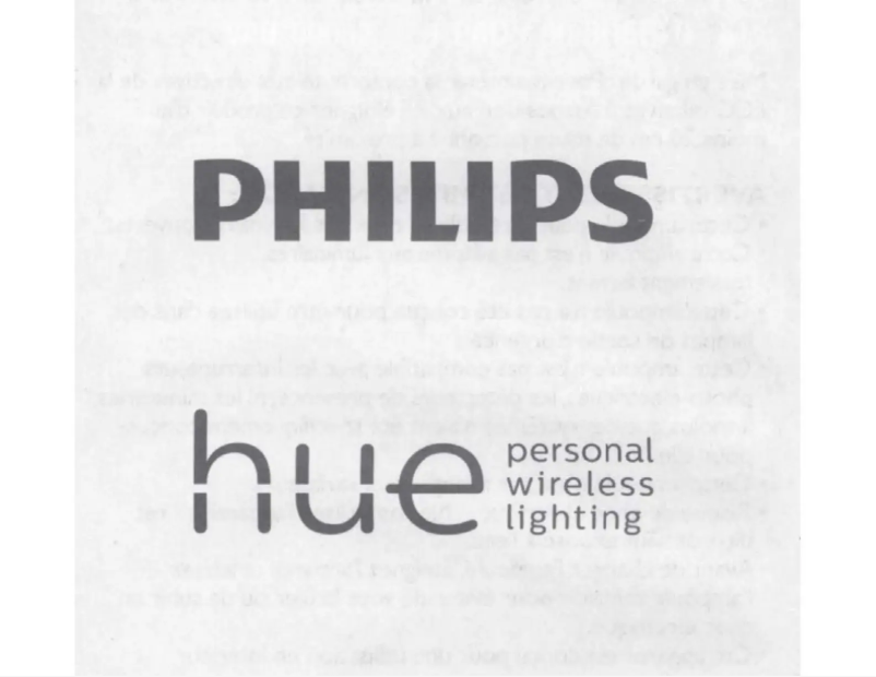 Page n°1 - Manuel utilisateur Philips Hue White and Color Ambiance E12