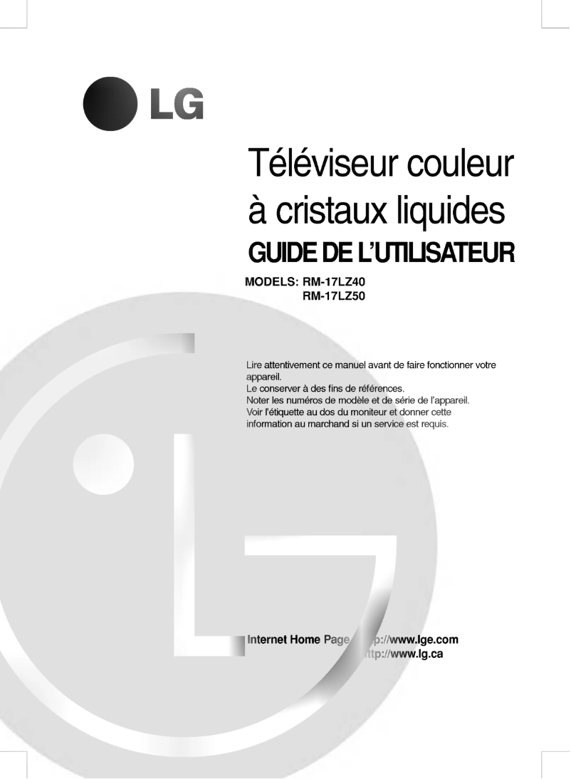Página 1 del manual Manual de usuario LG RT-20LZ50