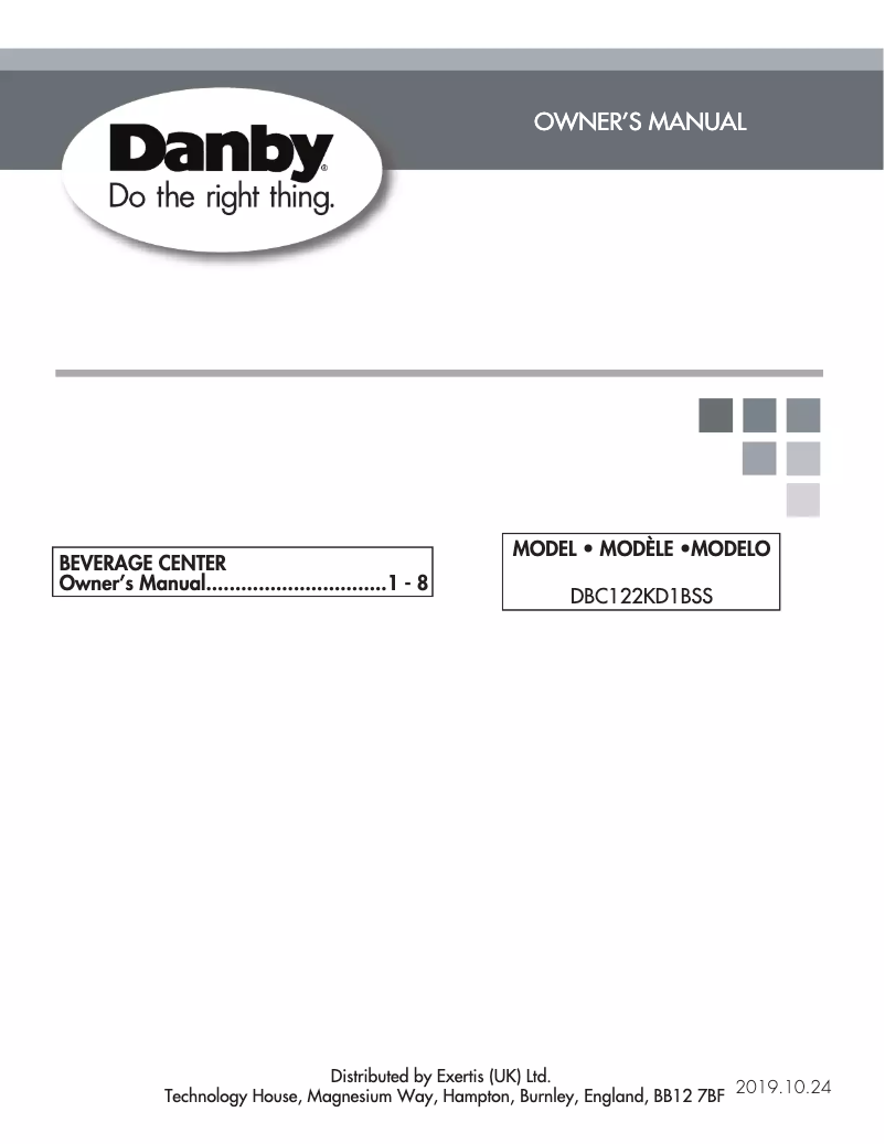 Página 1 del manual Manual de usuario Danby DBC122KD1BSS