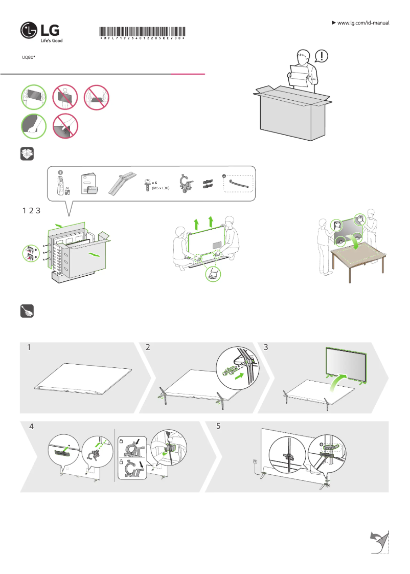 Page n°1 - Manuel utilisateur LG 86UQ801C0LB