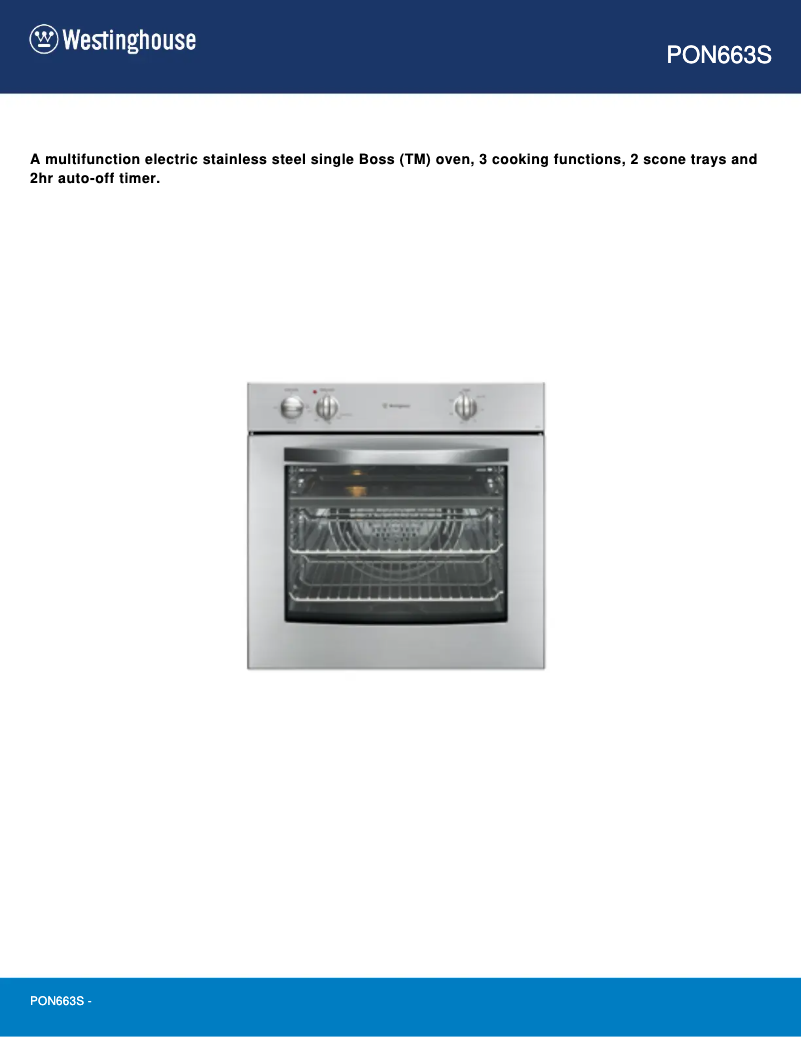 Image de la première page du manuel de l'appareil PON663S