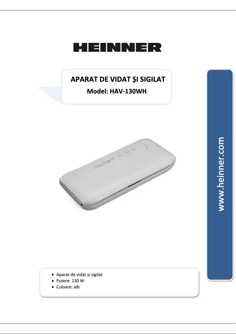 Page 1 de la notice Manuel utilisateur Heinner HAV-130WH