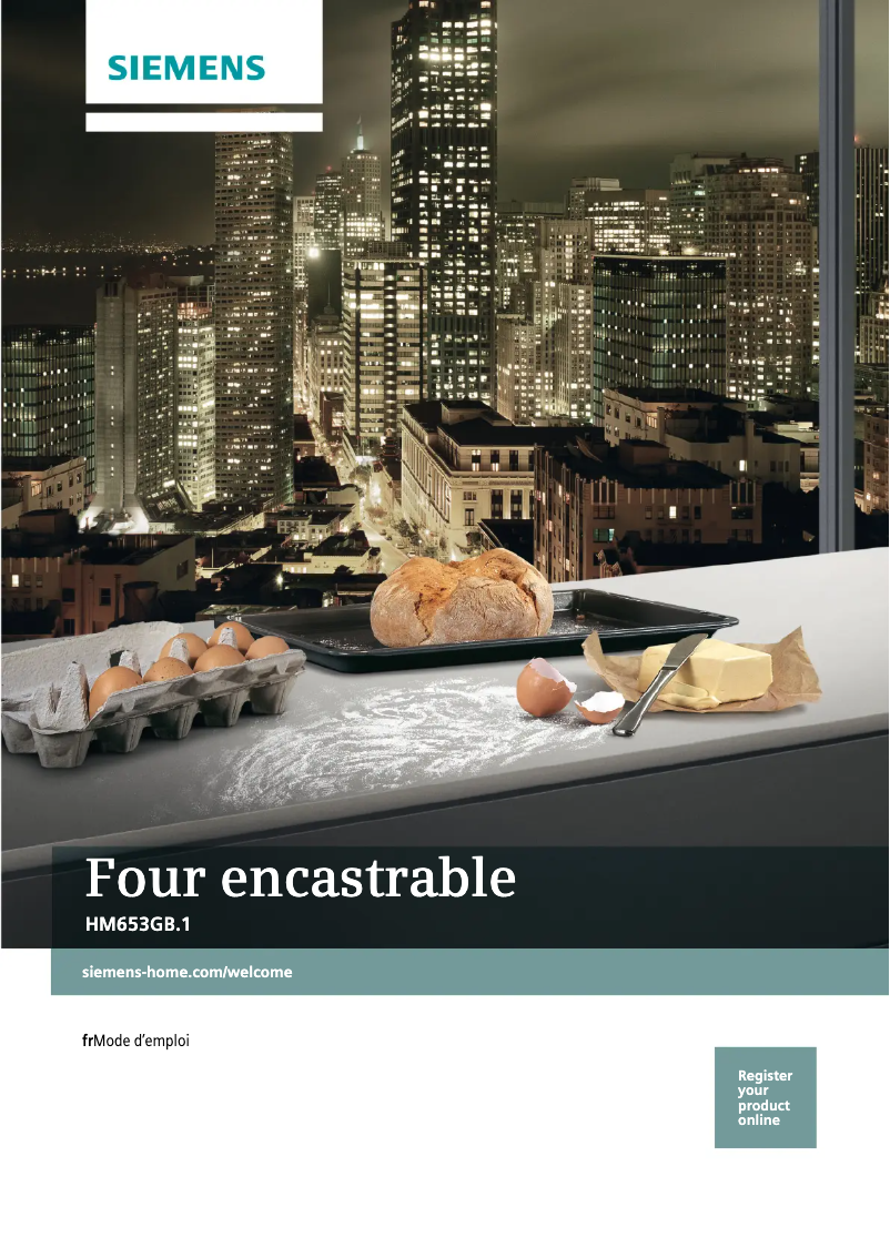 Page n°1 - Manuel utilisateur Siemens HM653GBS1