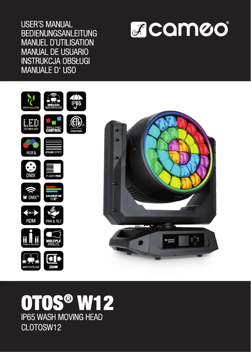 Page n°1 - Manuel utilisateur Cameo OTOS W12
