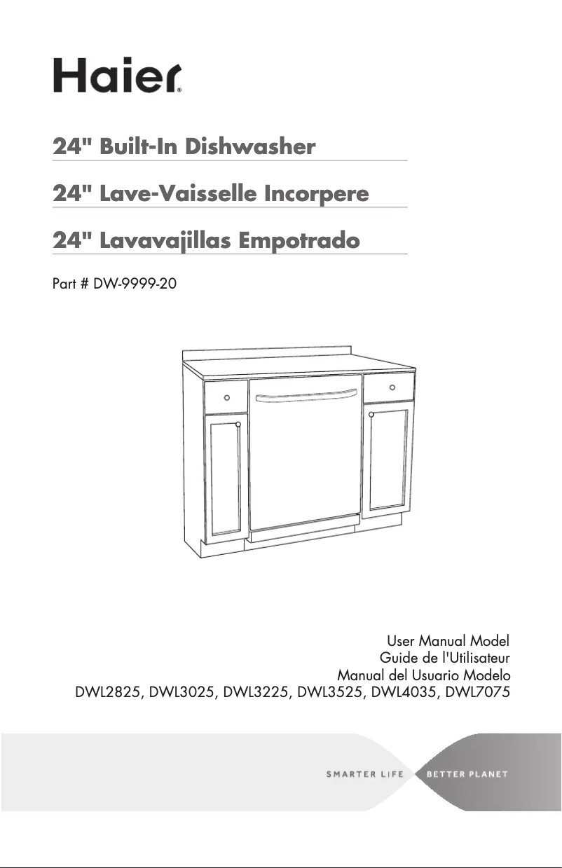 Page n°1 - Manuel utilisateur Haier DWL2825DDBB