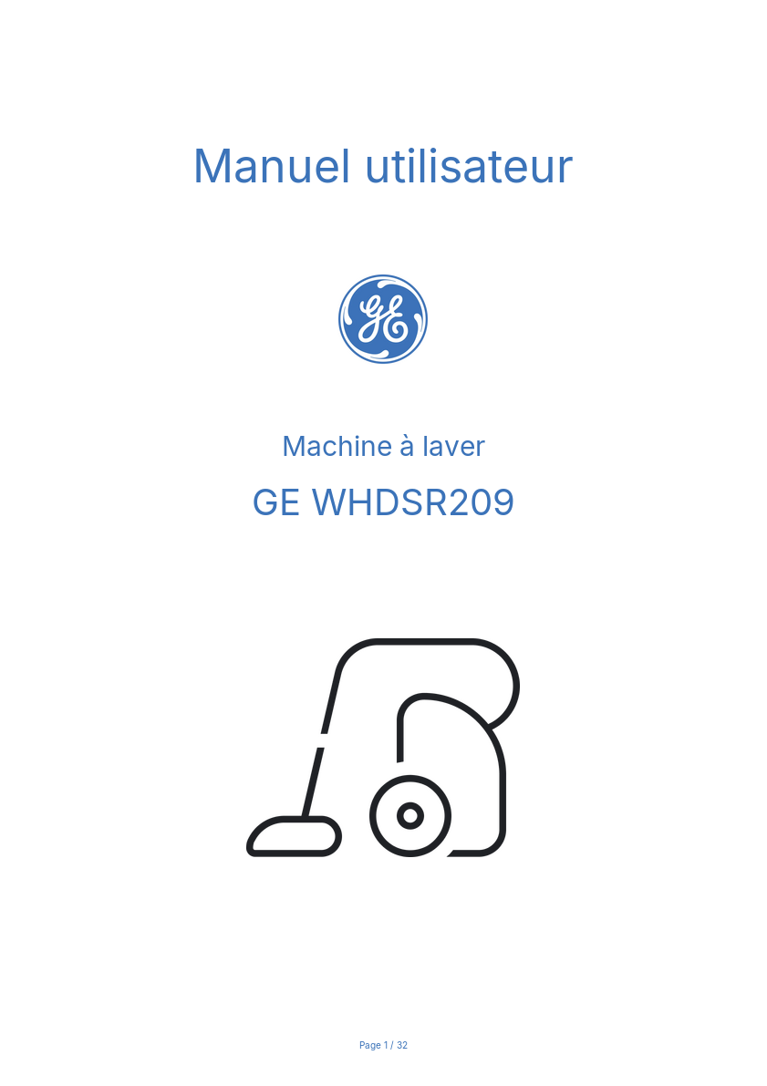 Image de la première page du manuel de l'appareil WHDSR209