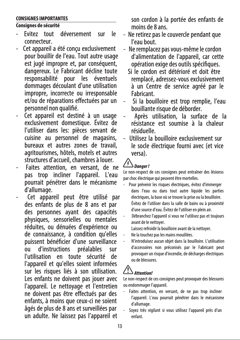 Image de la première page du manuel de l'appareil Distinta KBI 2011