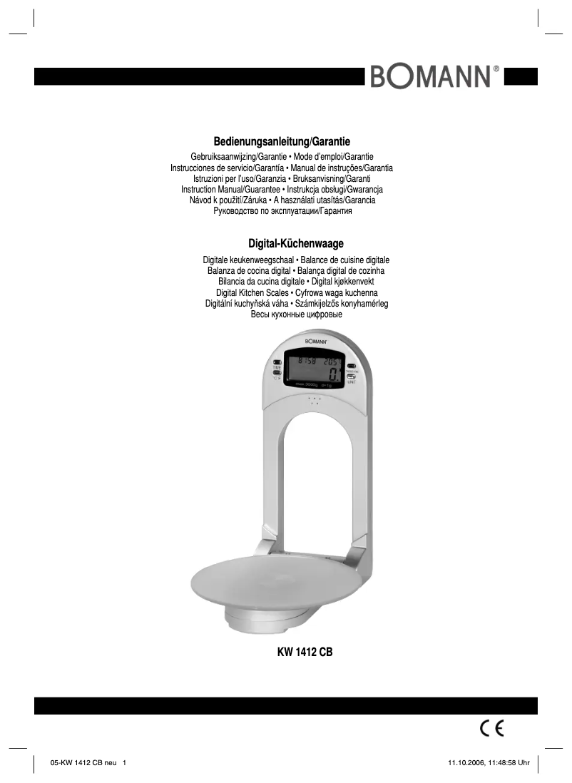 Page 1 of the manual User Manual Bomann KW 1412 CB