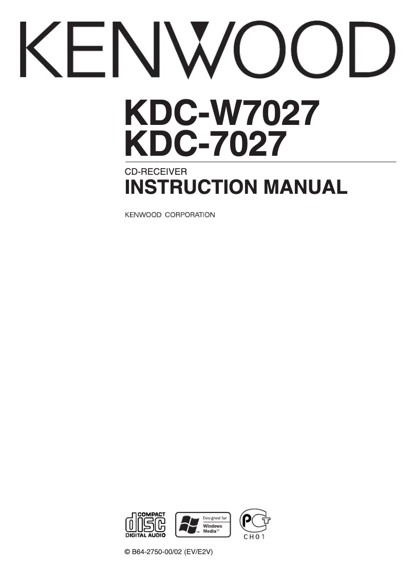 Page 1 de la notice Manuel utilisateur Kenwood KDC-7027