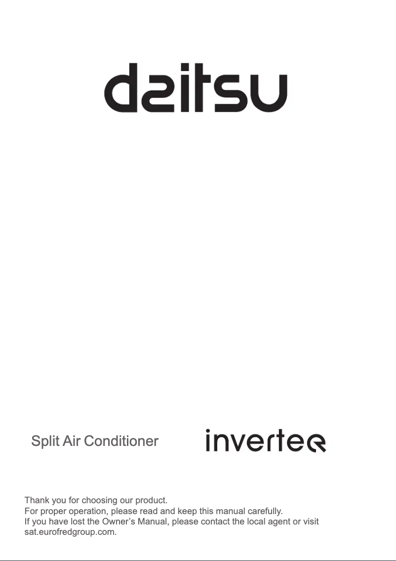Page n°1 - Manuel utilisateur Daitsu HOLLY CADR 350