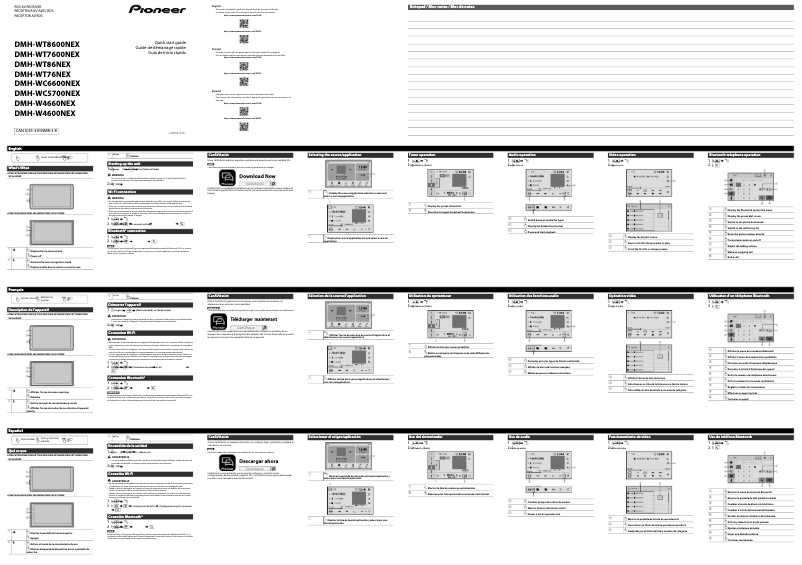 Page n°1 - Guide de démarrage rapide Pioneer DMH-WC5700NEX