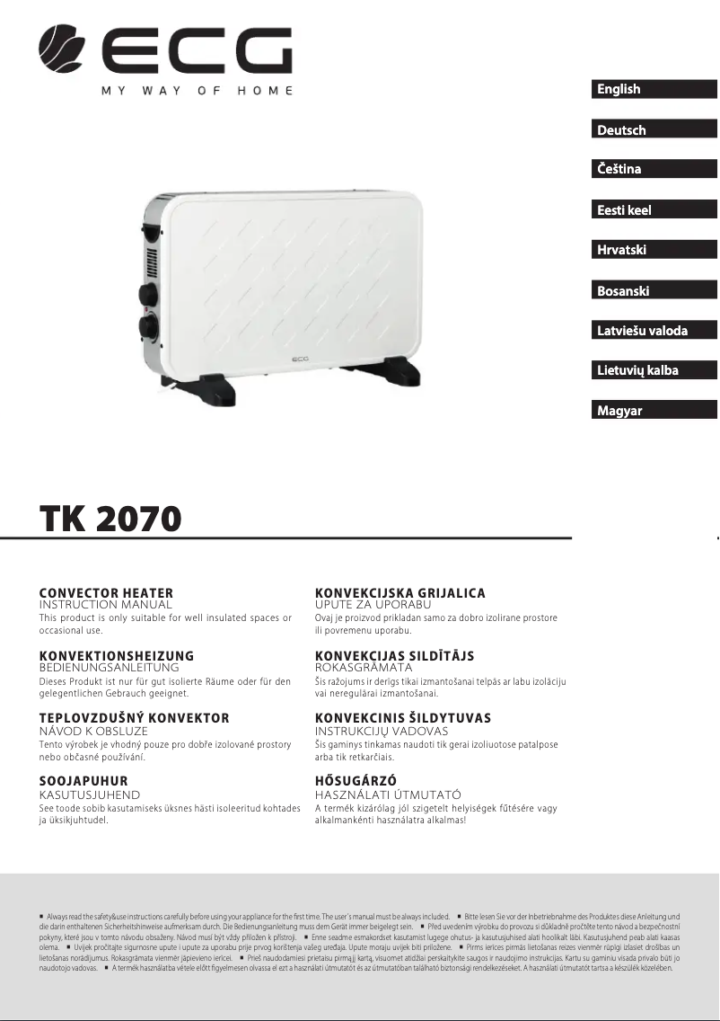 Page n°1 - Manuel utilisateur ECG TK 2070
