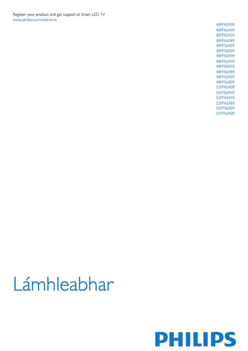 Page 1 de la notice Manuel utilisateur Philips 40PFK6909