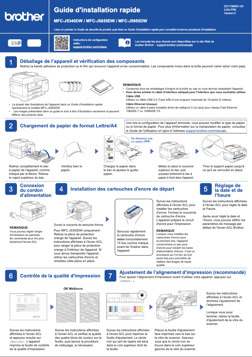 Image de la première page du manuel de l'appareil MFC-J5855DW