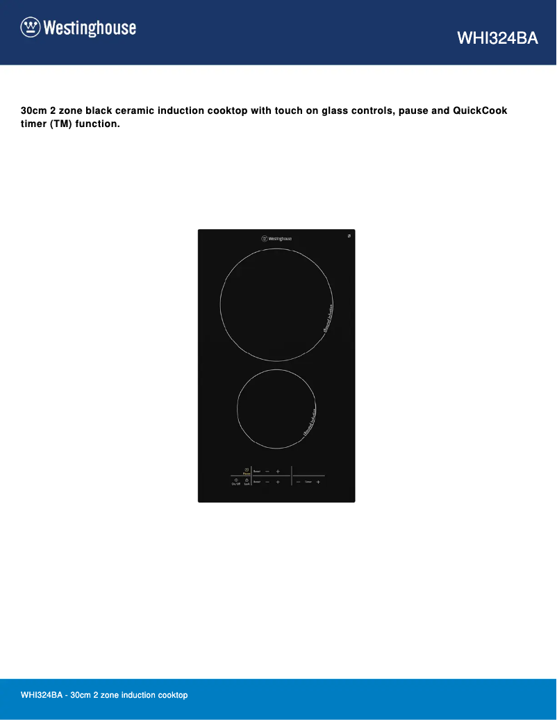 Image de la première page du manuel de l'appareil WHI324BA