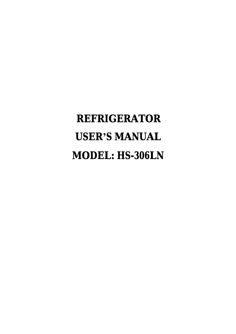 Page n°1 - Manuel utilisateur Tisira HS-306LN