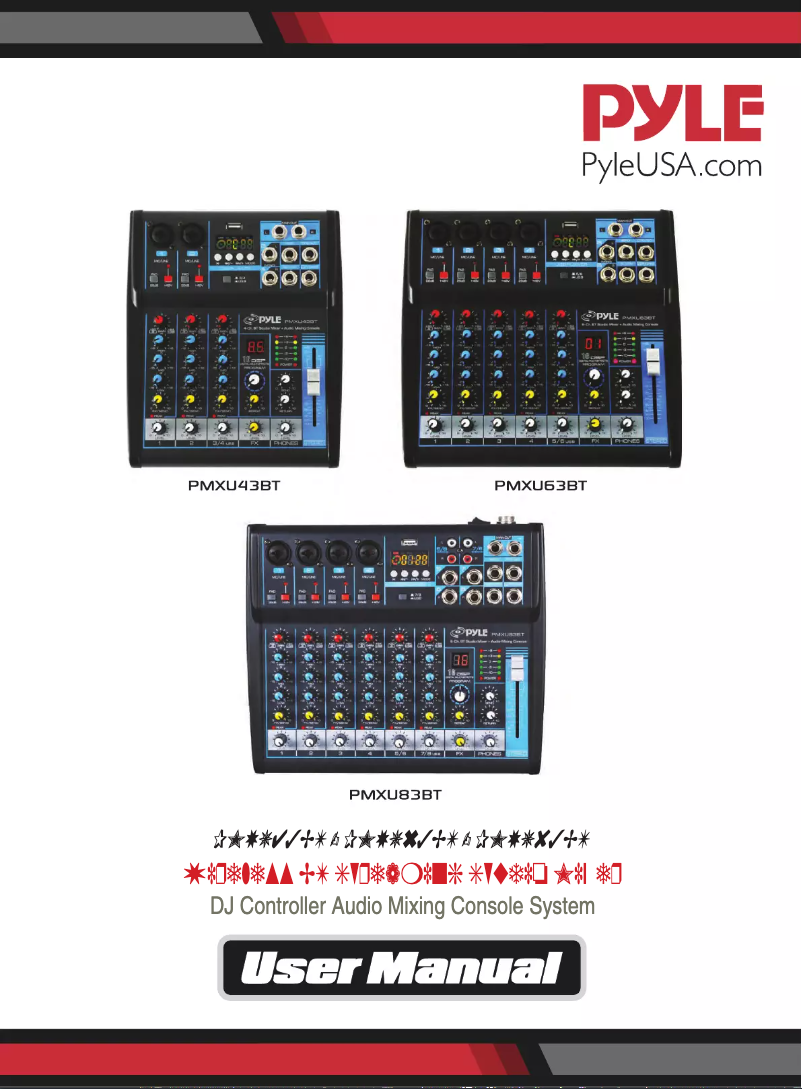 Image de la première page du manuel de l'appareil PMXU83BT