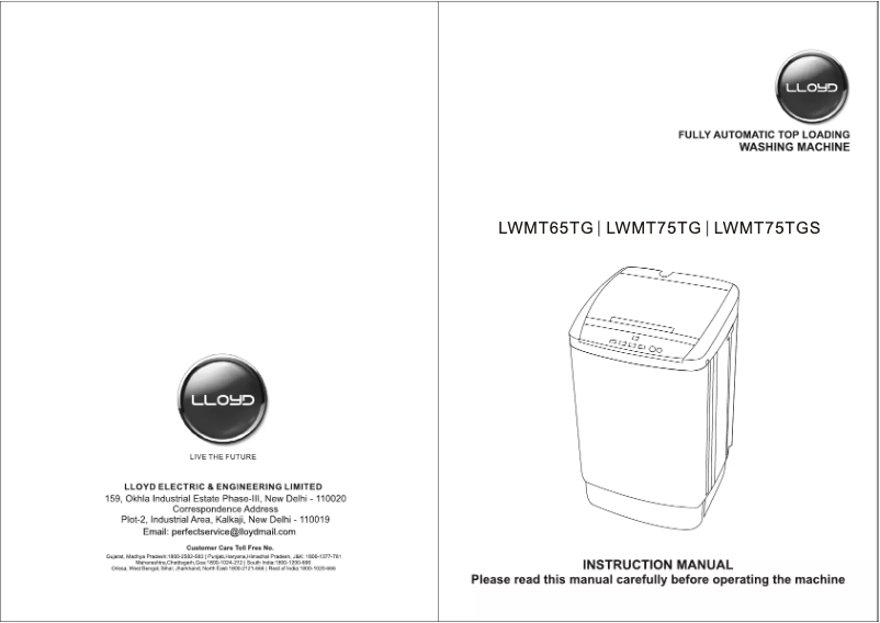 Image de la première page du manuel de l'appareil LWMT65TG