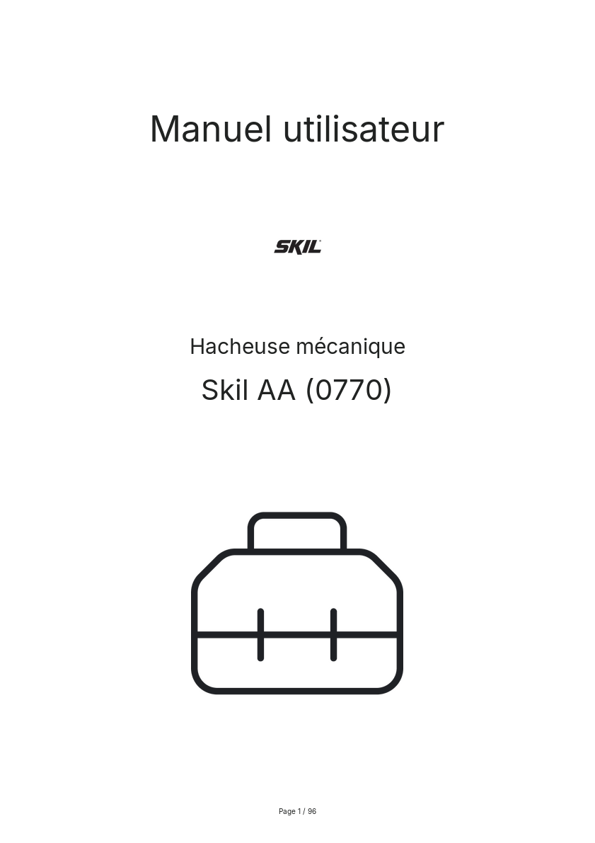 Image de la première page du manuel de l'appareil AA (0770)
