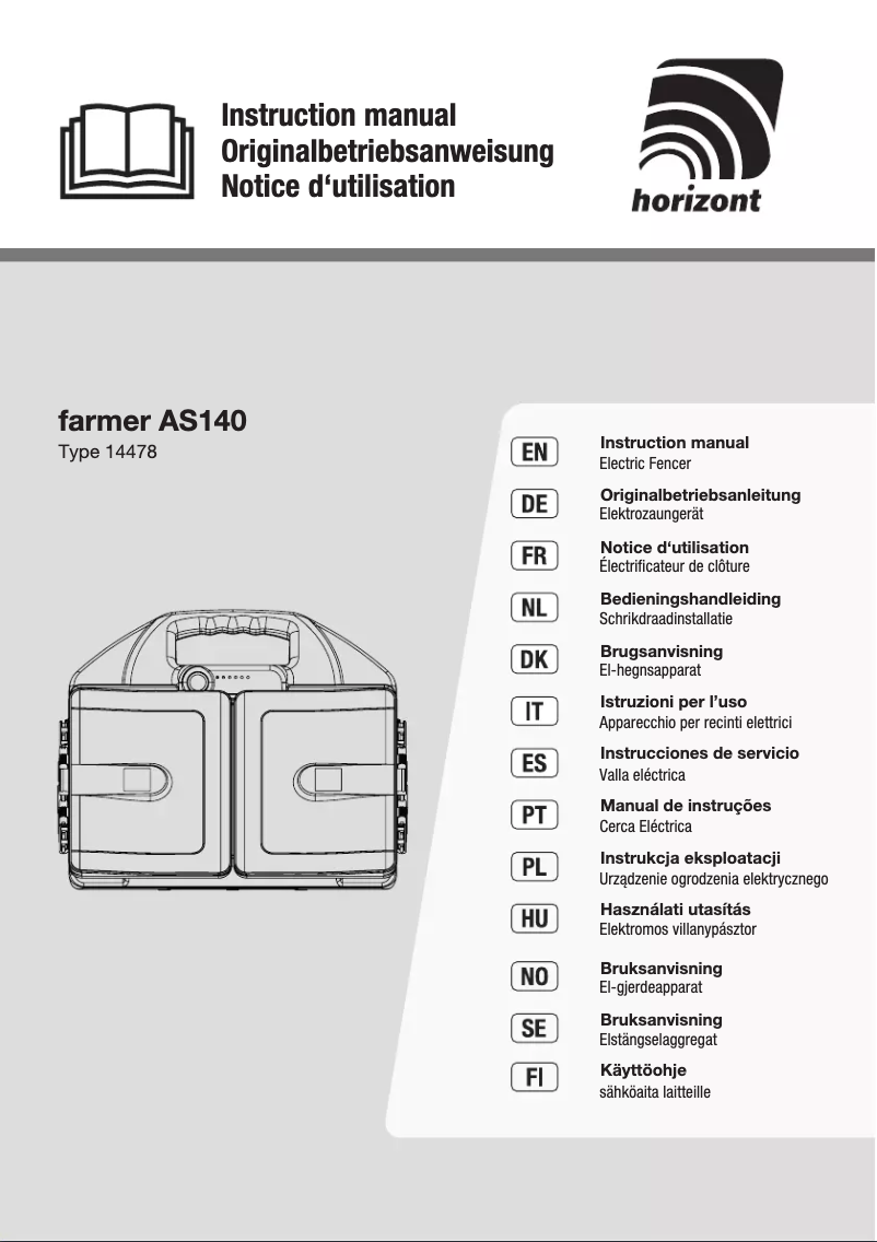 Image de la première page du manuel de l'appareil AS140