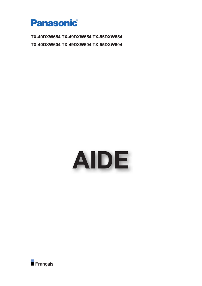 Page 1 de la notice Manuel utilisateur Panasonic Viera TX-55DXW604