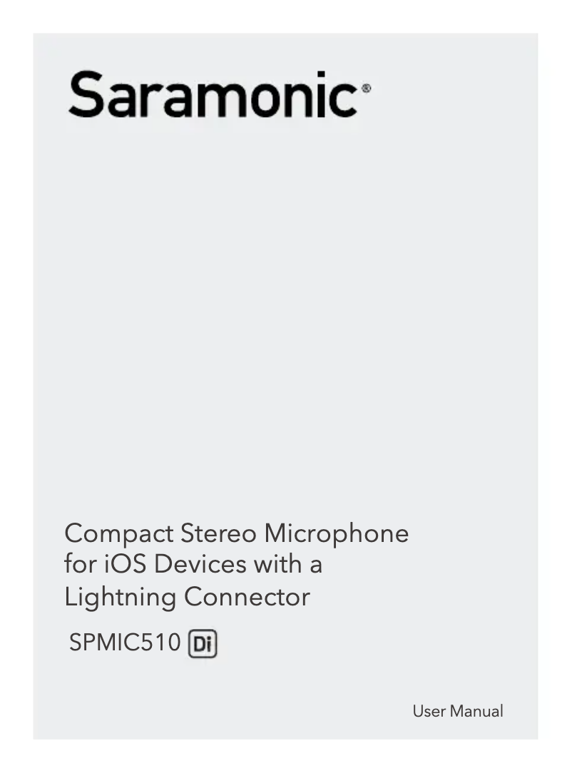 Página 1 del manual Manual de usuario Saramonic SPMIC510 Di