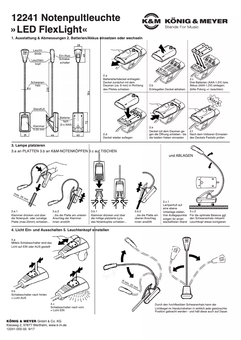 Page n°1 - Manuel utilisateur Konig & Meyer 12241