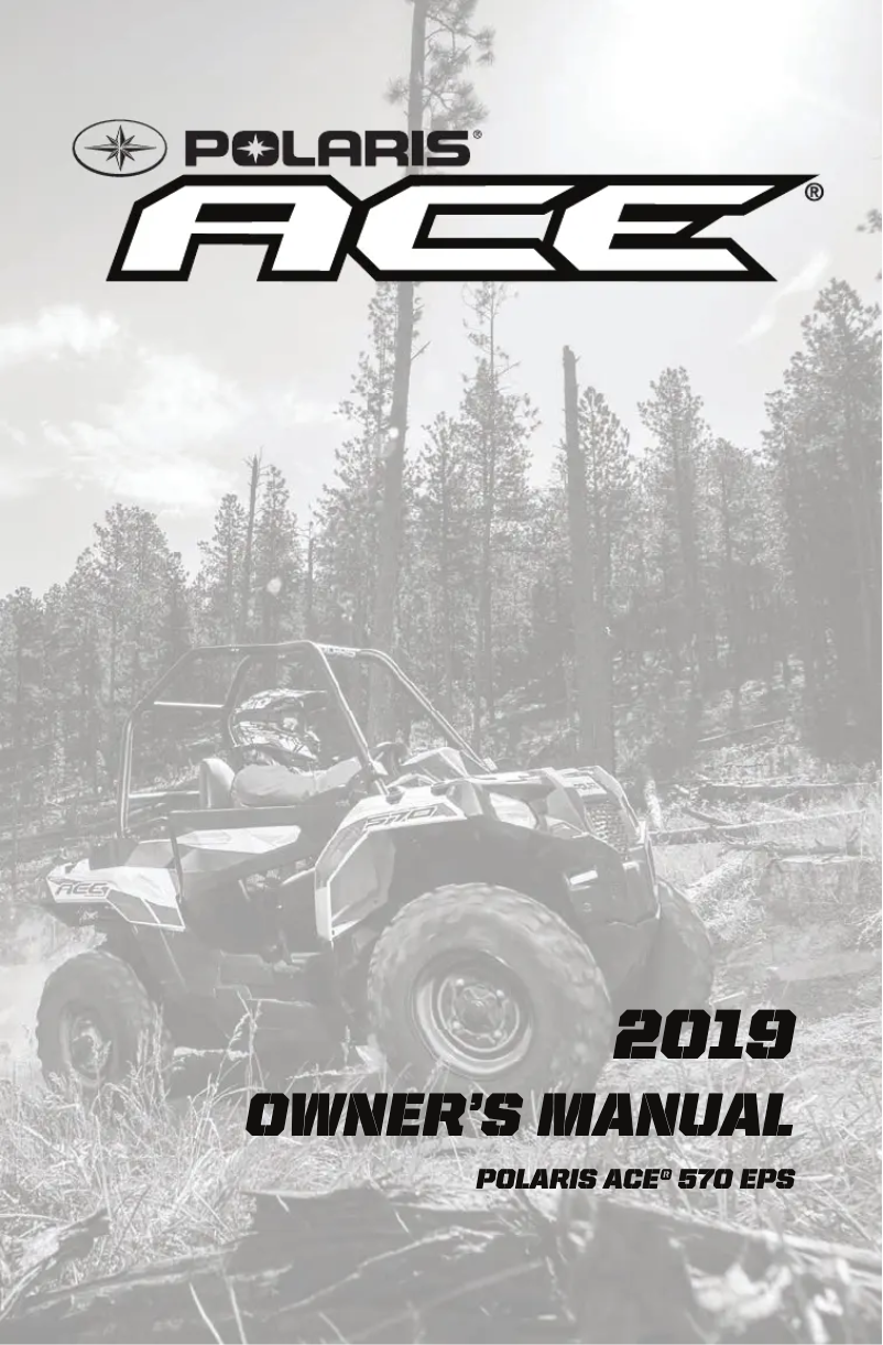 Page n°1 - Manuel utilisateur Polaris Ace 570 EPS (2019)