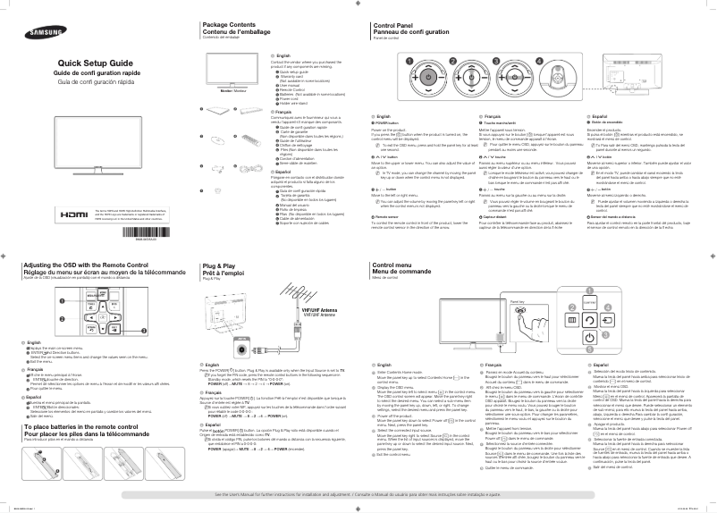Page 1 de la notice Manuel utilisateur Samsung SyncMaster H46B