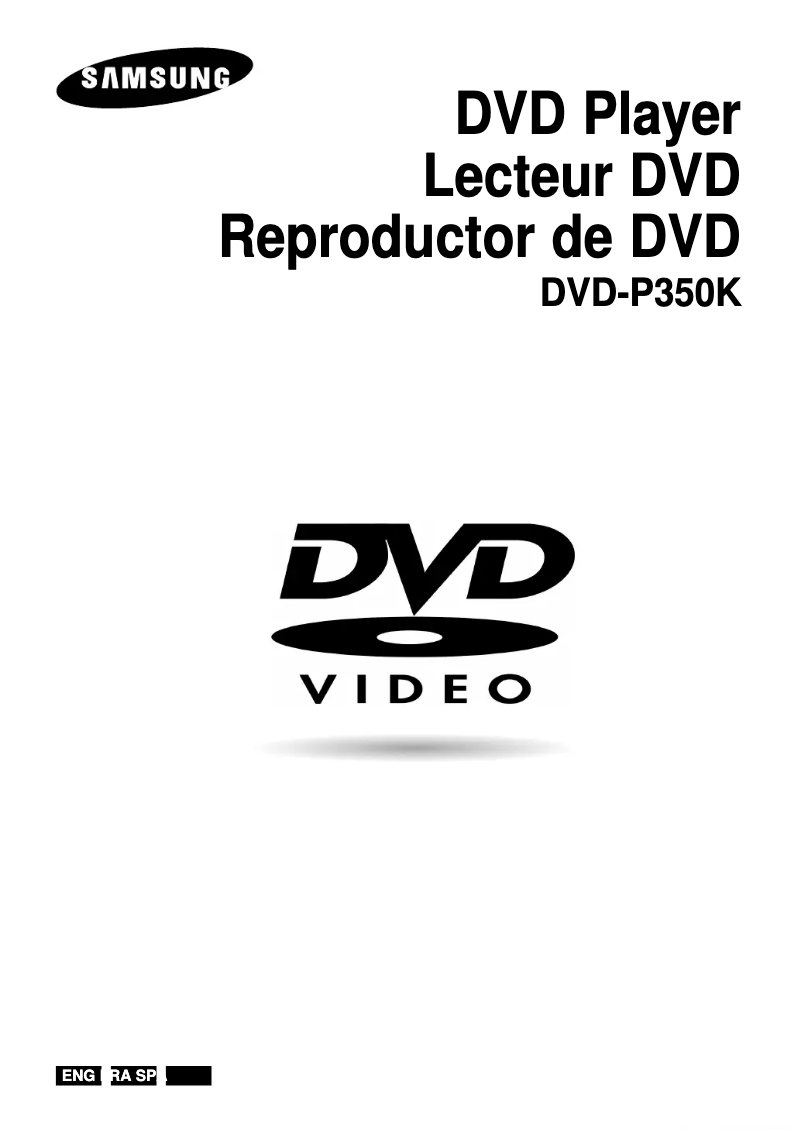 Page 1 de la notice Manuel utilisateur Samsung DVD-P350K