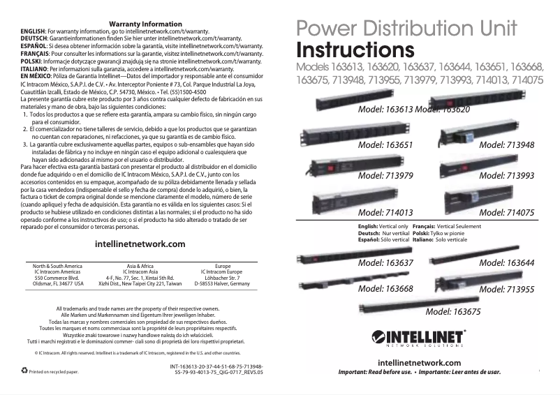 Página 1 del manual Manual de usuario Intellinet 163613